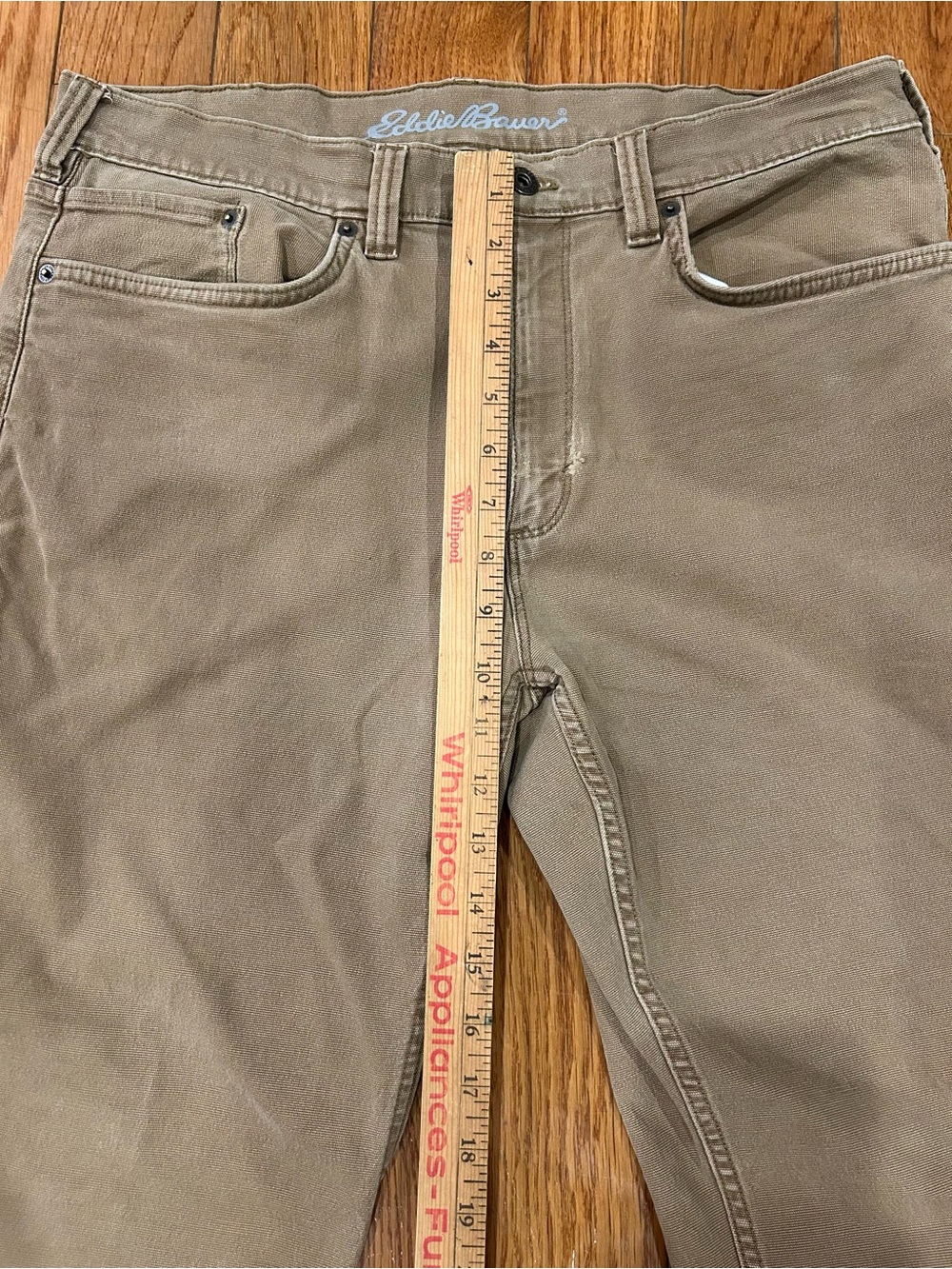 Eddie Bauer Men's 36x30 Specialty Dyed Canvas Pants Straight Fit‎ Khaki Brown - Picture 4 of 10